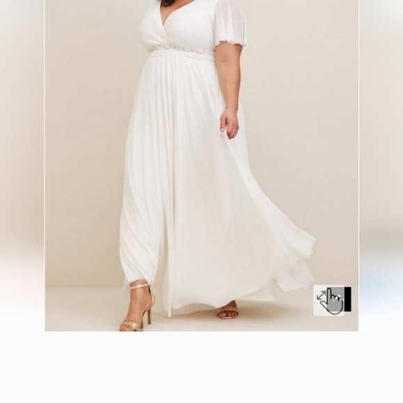 Torrid Maxi Mesh Empire Waist Wedding Gown - Picture 2 of 7